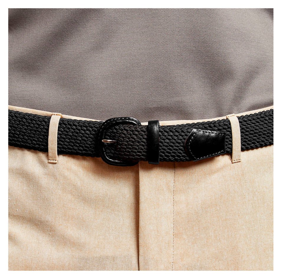 Black pleated belt