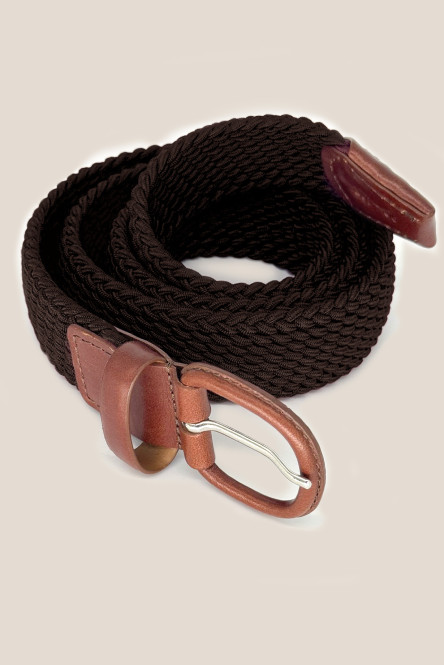 Dark Brown pleated belt